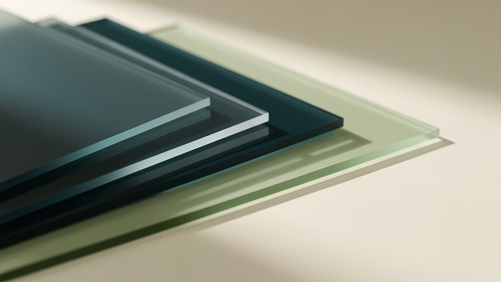 Translucent teal and matcha layers overlapping and stepping across a bone surface in soft light.