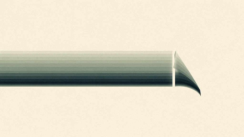 A filter lifts away one thin band from a broad field of light while the rest of the signal passes straight through it, an abstract image of a lens that removes only a small slice of what reaches the eye.