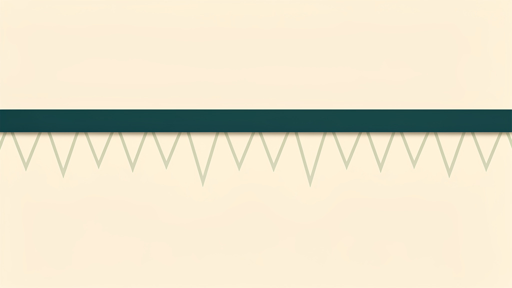 A flat, steady band drawn across the frame with a jagged, sharply zigzagging line hidden just beneath it: a calm three-month average sitting on top of daily blood sugar swings it cannot show.