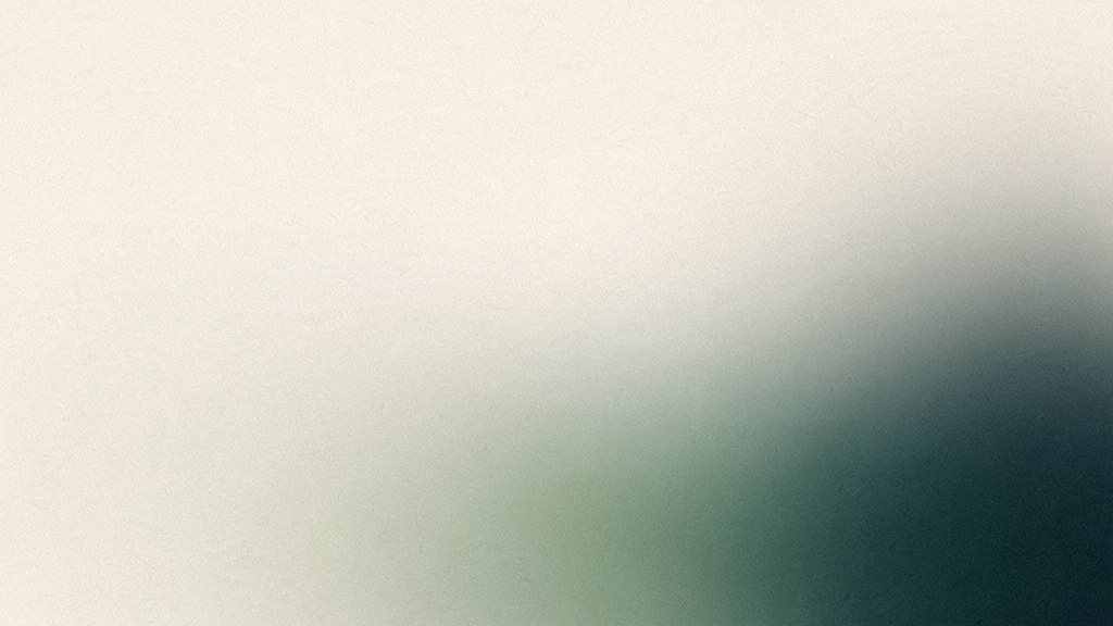 An abstract bone field slowly thickening toward deep teal in one corner, like still air quietly gathering where nothing moves it.