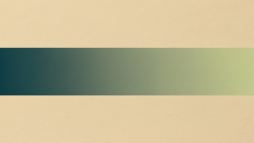 A bone-colored field warming by slow, even degrees from cool deep teal on one side to faint matcha on the other, a continuous gradient with no hard edge, suggesting a slope rather than a line.