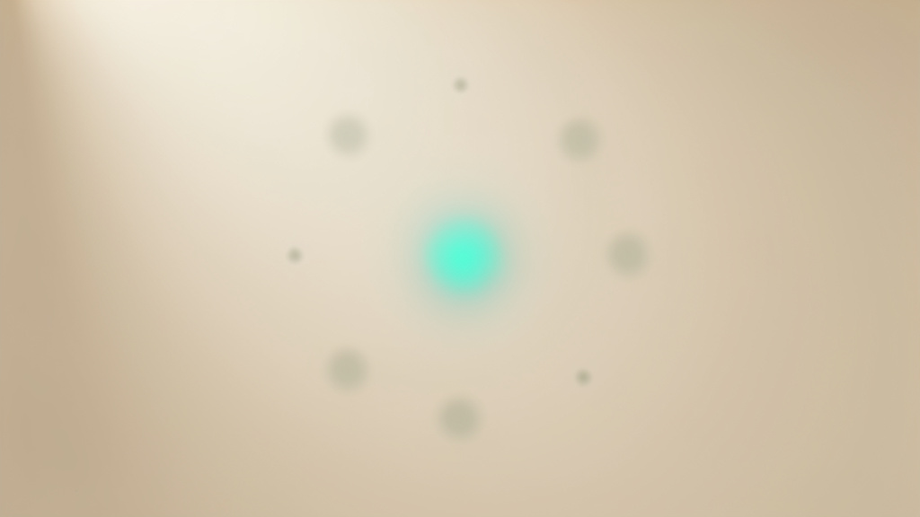 One bright point at the center grows larger while several smaller points scattered around it dim and shrink, showing how a rising hormone can quiet the signals around it.