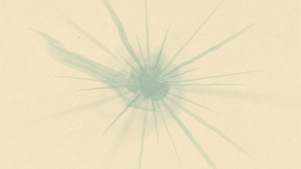 A bright teal burst spreads across a bone field and fades to nothing, a promised jolt that leaves no mark.